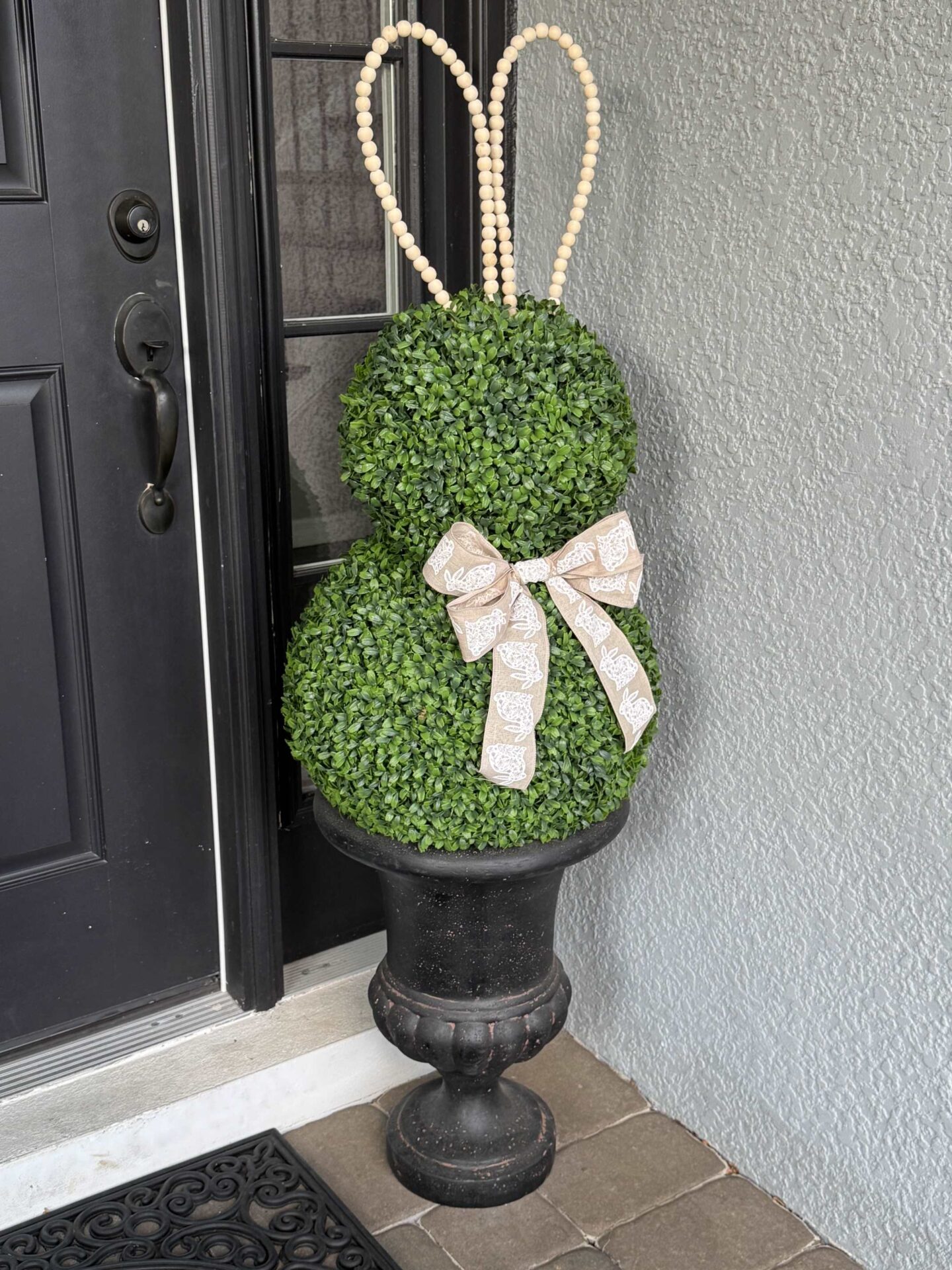 How to Craft a Charming Simple Bunny Topiary - An Organized Season