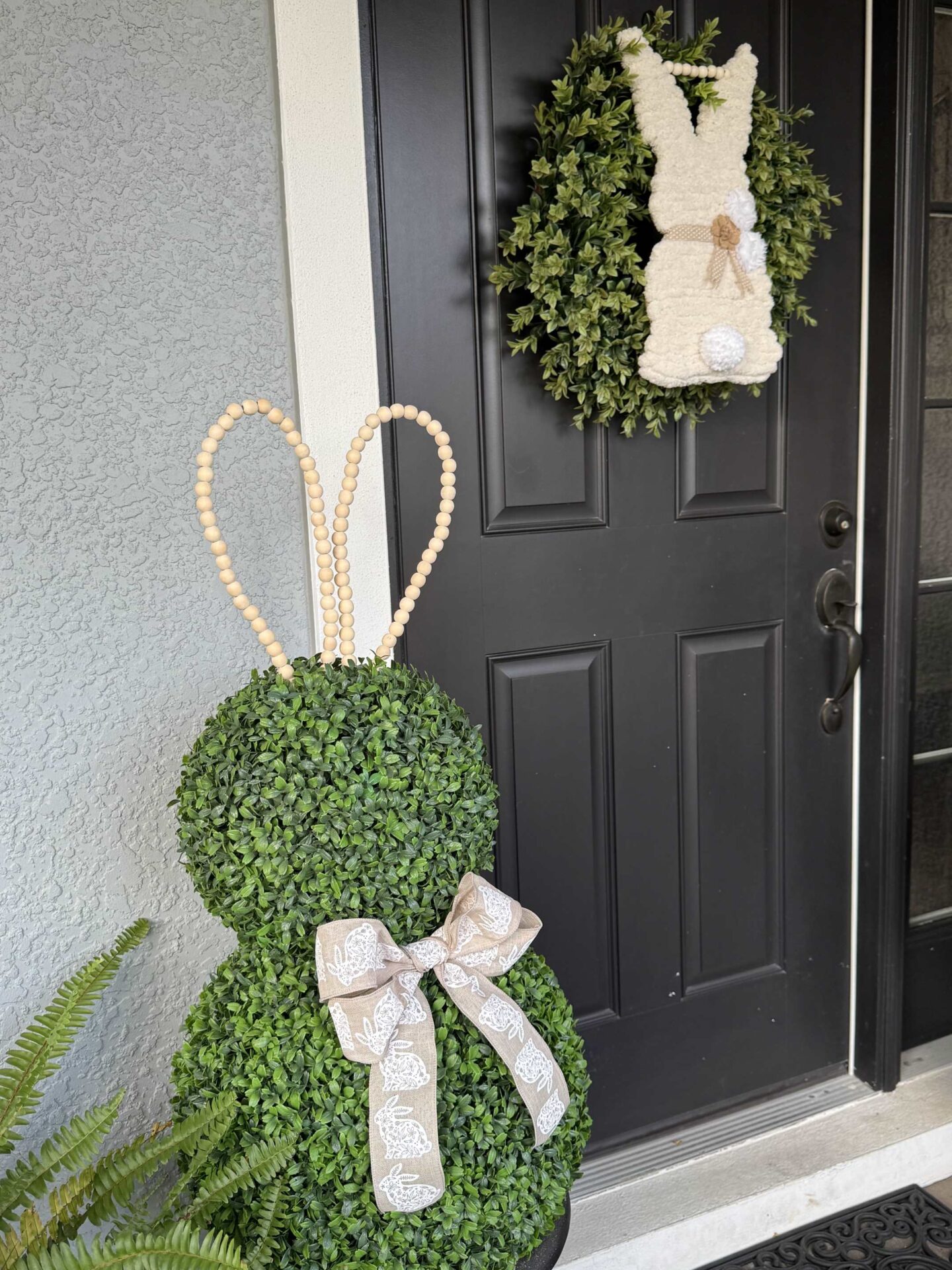 How to Craft a Charming Simple Bunny Topiary - An Organized Season