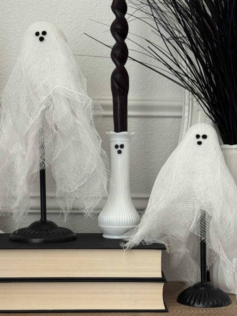 Two types of DIY ghost decor.