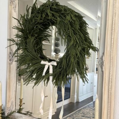 Let’s Make a Simple DIY Winter Wreath Using a Garland