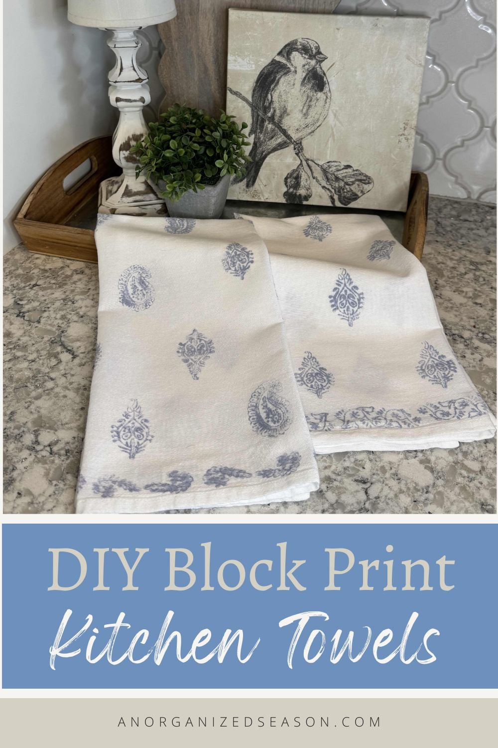 Make Your Own Block Print Kitchen Towels: Simple DIY Tutorial - An ...