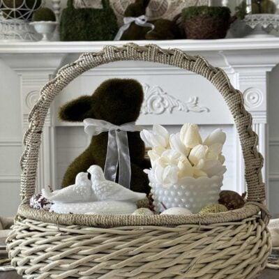 Easy DIY Easter Centerpiece Using Thrifted and Vintage Finds