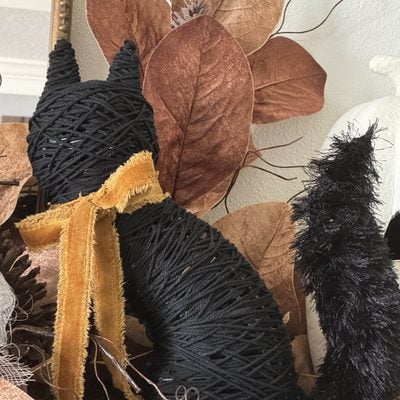 DIY Black Cat: A Dollar Tree Halloween Decor Upcycle